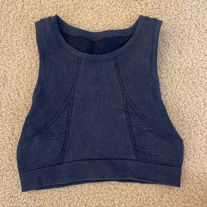 Aerie Navy Blue Cropped Athletic Tank